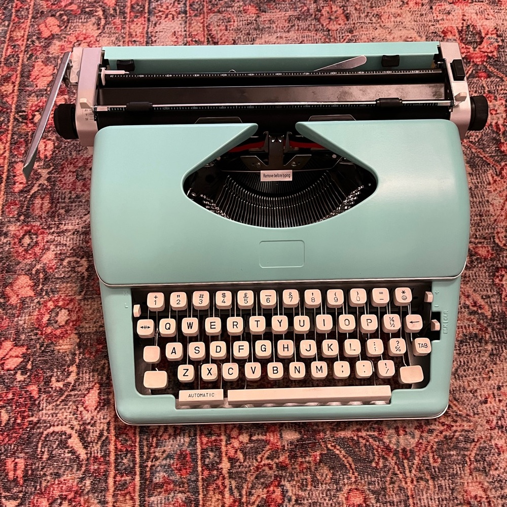 Vintage Blue Typewriter